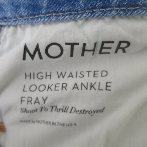 Mother High Waisted Looker Ankle Fray Size 25 - Picture 11 of 14
